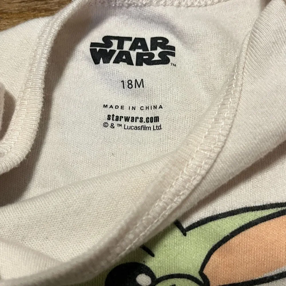 Grogu Star Wars Onesie 18M | Mandalorian Unisex Infant Bodysuit